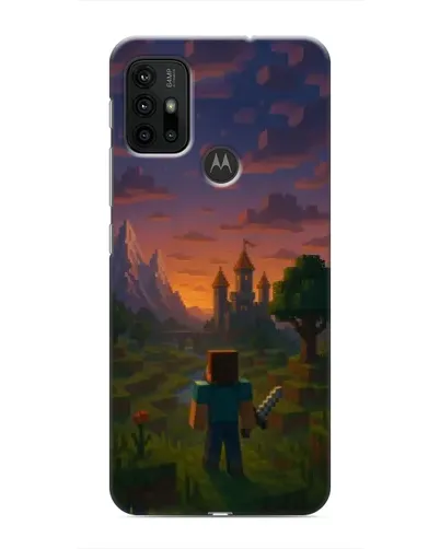 Чехол для Motorola MOTO G30 с картинкой «Стив у башни» Чехол для Motorola MOTO G30 с картинкой «Стив у башни»