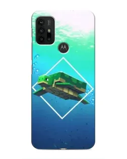 Чохол для Motorola MOTO G30 з картинкою «Черепаха Minecraft»