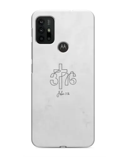 Чехол для Motorola MOTO G30 с картинкой «Иоанна 3:16 Крест»
