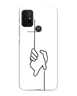 Чехол для Motorola MOTO G30 с картинкой «Рука держит»