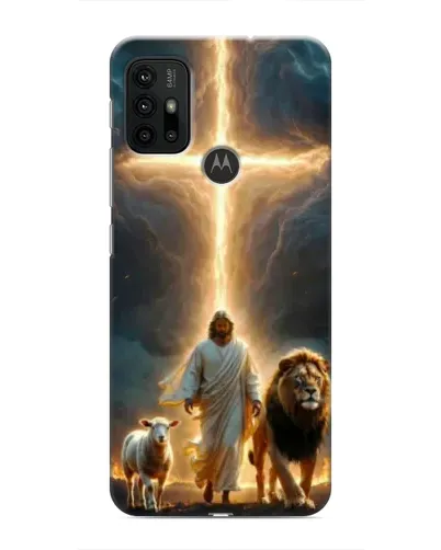 Чехол для Motorola MOTO G30 с картинкой «Лев Иуды и Свет»