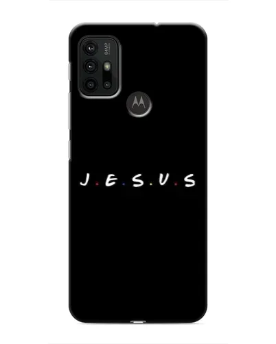 Чехол для Motorola MOTO G30 с картинкой «Точки веры J.E.S.U.S.»
