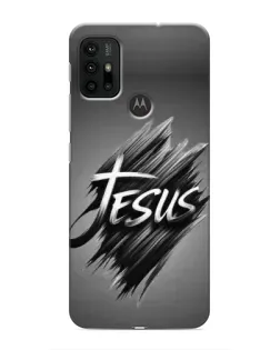 Чехол для Motorola MOTO G30 с картинкой «Надпись Jesus Graffiti»