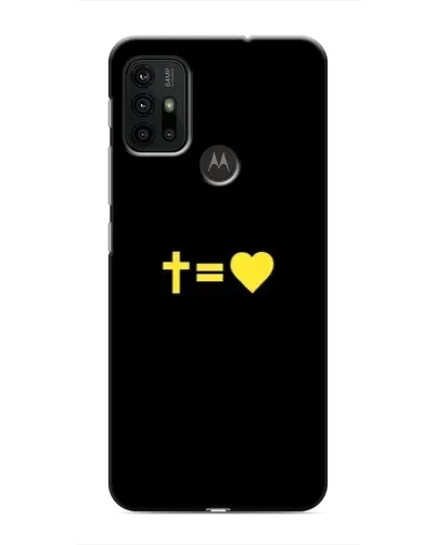 Чехол для Motorola MOTO G30 с картинкой «Сердце и Крест»