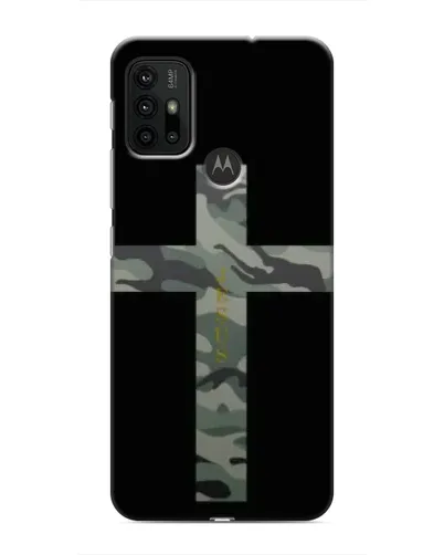 Чехол для Motorola MOTO G30 с картинкой «Милитари Крест»