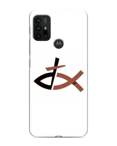 Чехол для Motorola MOTO G30 с картинкой «Рыба и крест»