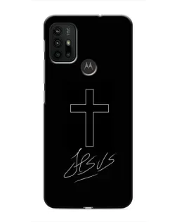Чохол для Motorola MOTO G30 з картинкою «Графічний хрест Jesus»
