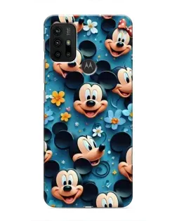 Чохол для Motorola MOTO G30 з картинкою «Паттерн Міккі та Мінні»