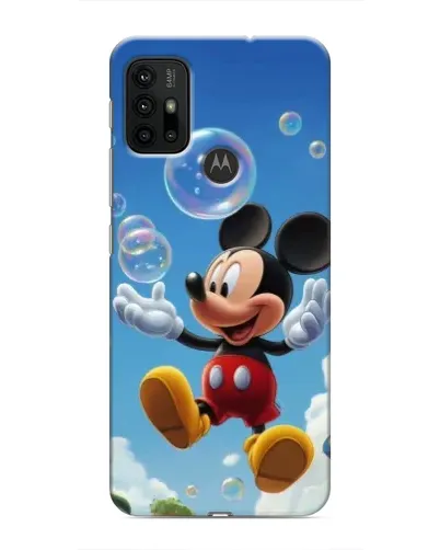 Чохол для Motorola MOTO G30 з картинкою «Mickey та мильні бульбашки»