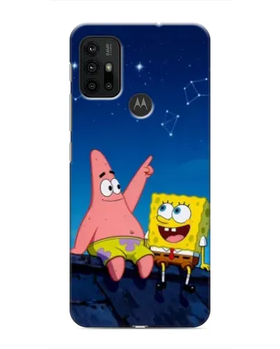 Чехол для Motorola MOTO G30 с картинкой «Губка Боб и Патрик ночью» Чехол для Motorola MOTO G30 с картинкой «Губка Боб и Патрик ночью»