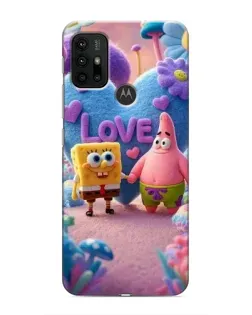 Чехол для Motorola MOTO G30 с картинкой «Губка Боб Патрик»