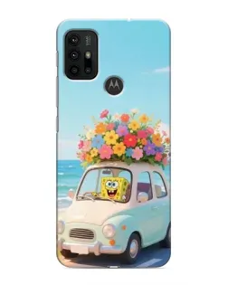 Чехол для Motorola MOTO G30 с картинкой «Автомобильное путешествие»