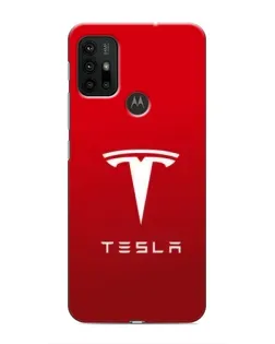 Чехол для Motorola MOTO G30 с картинкой «Tesla Red Classic»