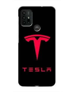 Чехол для Motorola MOTO G30 с картинкой «Tesla Red Logo»