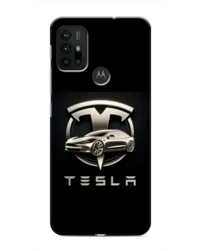 Чехол для Motorola MOTO G30 с картинкой «Tesla — серебристое авто» Чехол для Motorola MOTO G30 с картинкой «Tesla — серебристое авто»