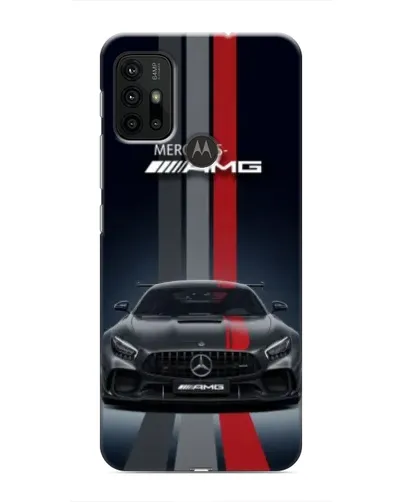 Чехол для Motorola MOTO G30 с картинкой «Mercedes — белый карбон»
