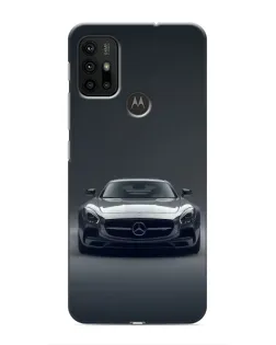 Чехол для Motorola MOTO G30 с картинкой «Mercedes на черном»