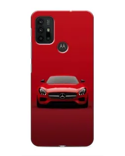 Чехол для Motorola MOTO G30 с картинкой «Красный Mercedes AMG»
