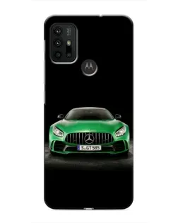 Чехол для Motorola MOTO G30 с картинкой «Mercedes — неоновый лого»