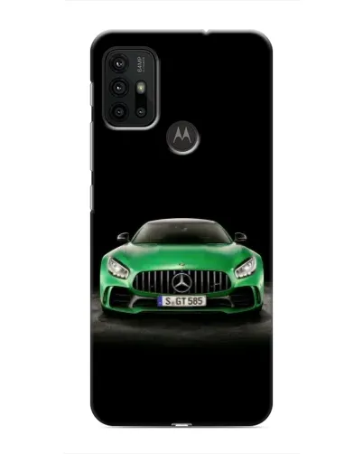 Чехол для Motorola MOTO G30 с картинкой «Mercedes — неоновый лого»