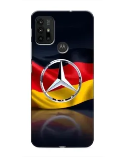 Чехол для Motorola MOTO G30 с картинкой «Mercedes — флаг Германии»