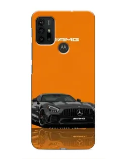 Чехол для Motorola MOTO G30 с картинкой «Оранжевый Mercedes AMG»