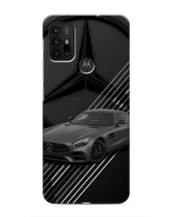Чехол для Motorola MOTO G30 с картинкой «Mercedes AMG — графика»