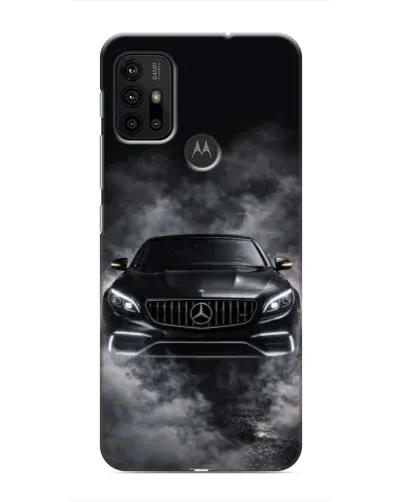 Чехол для Motorola MOTO G30 с картинкой «Mercedes в дыму»
