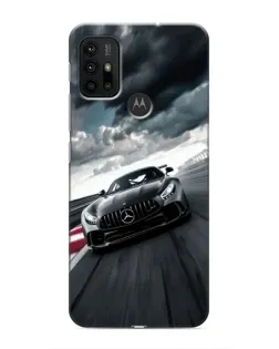 Чехол для Motorola MOTO G30 с картинкой «Гоночный Mercedes AMG»