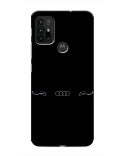 Чехол для Motorola MOTO G30 с картинкой «Audi — световой подпись»