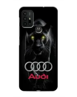 Чехол для Motorola MOTO G30 с картинкой «Пантера и Audi»