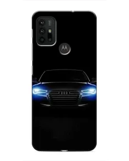 Чехол для Motorola MOTO G30 с картинкой «Audi в неоне»