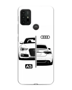 Чехол для Motorola MOTO G30 с картинкой «Audi — контрастный дизайн»