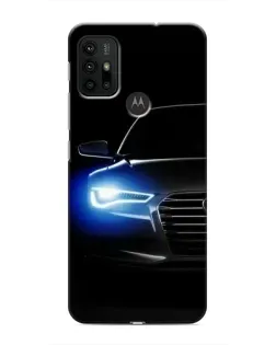 Чехол для Motorola MOTO G30 с картинкой «Неоновый взгляд Audi»
