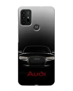 Чехол для Motorola MOTO G30 с картинкой «Audi — градиентный контур»