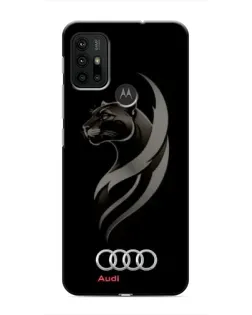 Чехол для Motorola MOTO G30 с картинкой «Графика — пантера и Audi»