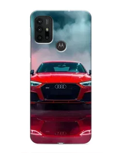 Чехол для Motorola MOTO G30 с картинкой «Audi RS — красный стиль»