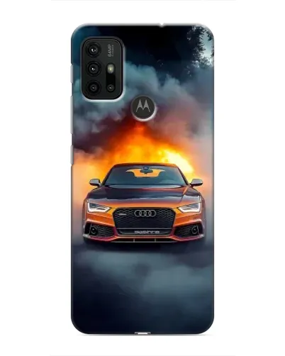 Чехол для Motorola MOTO G30 с картинкой «Audi в огненном дыму» Чехол для Motorola MOTO G30 с картинкой «Audi в огненном дыму»