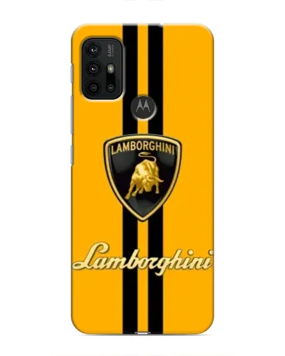 Чехол для Motorola MOTO G30 с картинкой «Lamborghini Stripe желтый»