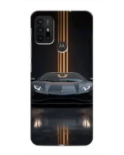 Чехол для Motorola MOTO G30 с картинкой «Lamborghini золотые линии»
