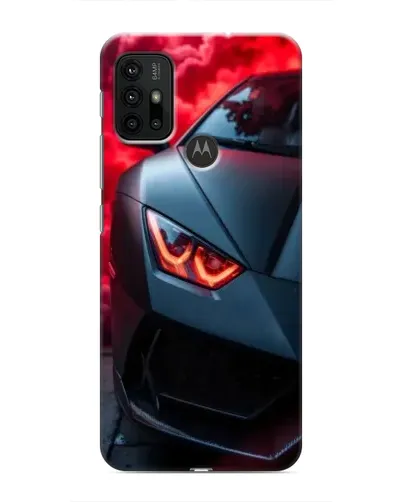 Чехол для Motorola MOTO G30 с картинкой «Lamborghini красное сияние»
