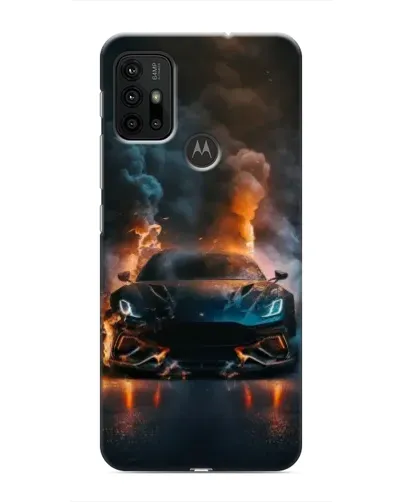 Чехол для Motorola MOTO G30 с картинкой «Lamborghini дымная эстетика»