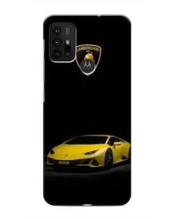 Чехол для Motorola MOTO G30 с картинкой «Lamborghini желтый акцент»