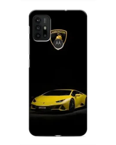 Чехол для Motorola MOTO G30 с картинкой «Lamborghini желтый акцент»