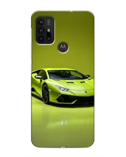 Чехол для Motorola MOTO G30 с картинкой «Салатовый Lamborghini Huracan»