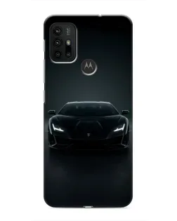 Чехол для Motorola MOTO G30 с картинкой «Черный Lamborghini Aventador»