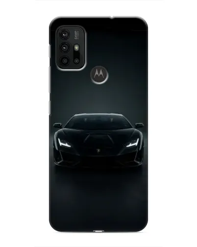 Чехол для Motorola MOTO G30 с картинкой «Черный Lamborghini Aventador»