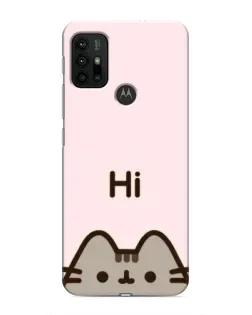 Чохол для Motorola MOTO G30 з картинкою «Пушин каже Hi»