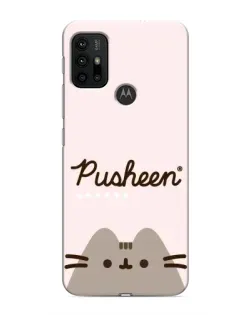 Чехол для Motorola MOTO G30 с картинкой «Pusheen логотип»