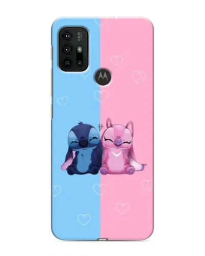 Чохол для Motorola MOTO G30 з картинкою «Stitch та Angel Love»
